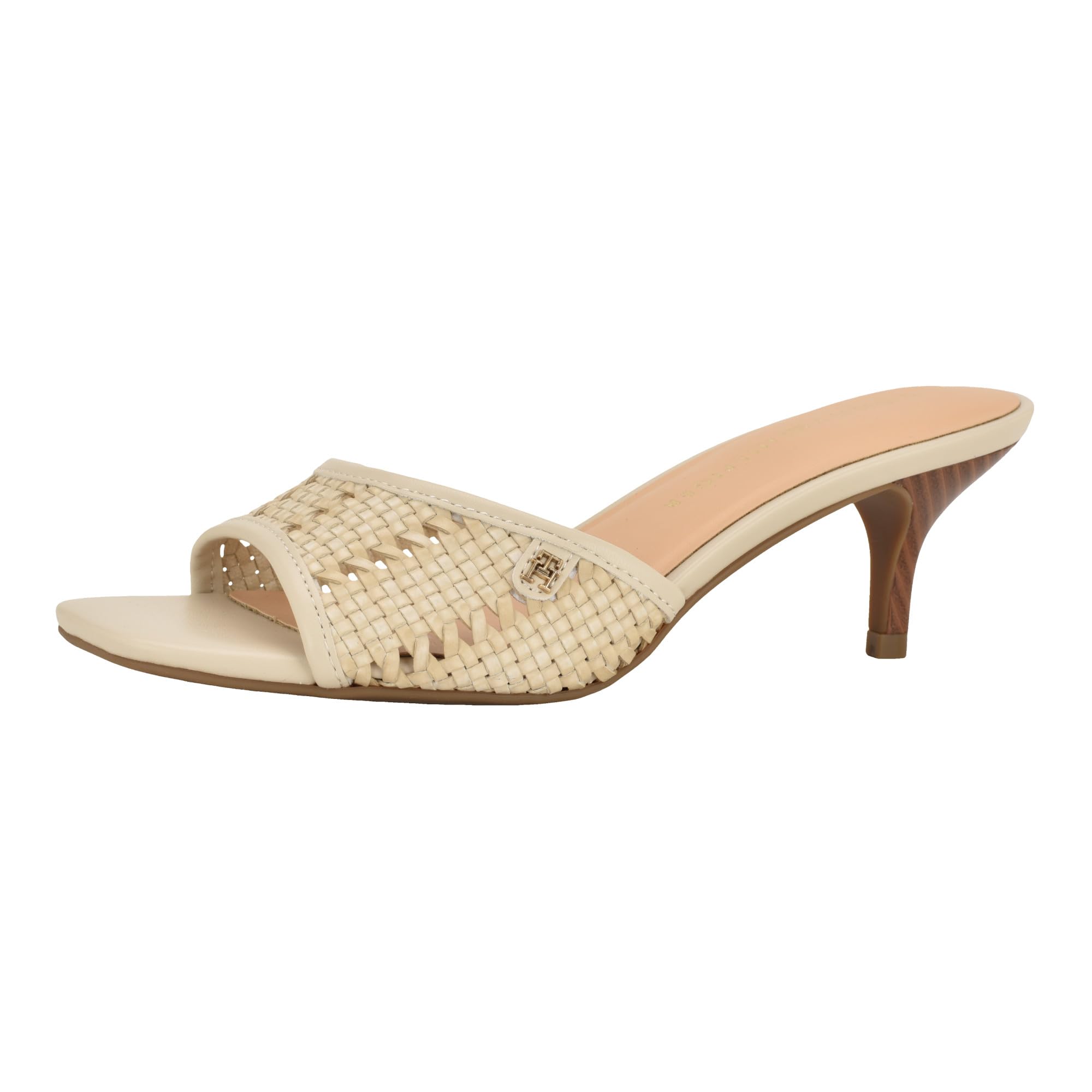 Tommy Hilfiger Tommy Hilfiger Women's Claihre Heeled Sandal, Ivory 150, 9.5
