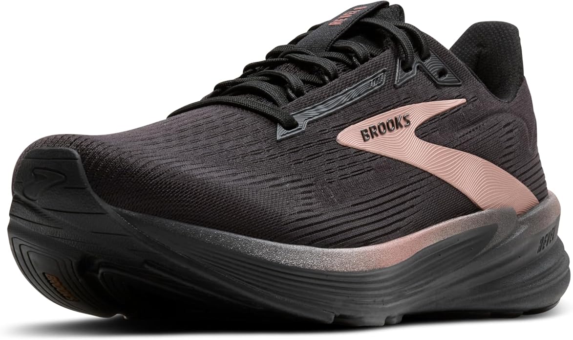 Brooks Women’s Revel 8 Neutral Running & Walking Shoe - Black/Black/Rose Gold - 5 Medium